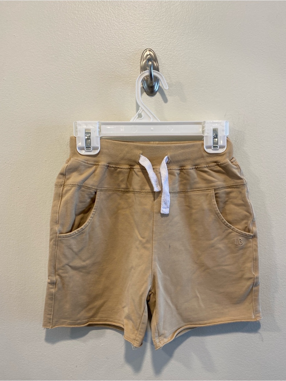 Little bipsy harem shorts in size boys 8 drawstring waistband tan